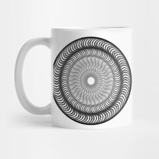 Beautiful hypnotic 3d illusion wave mandala Mug